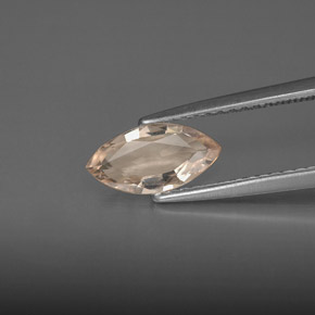 0.65 ct Pink Morganite Gemstone, Morganite Gem in Marquise Facet Shape for Sale.