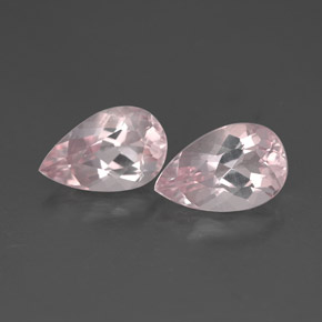 2.64 ct Pink Morganite Gemstone, Morganite Gem in Pear Facet Shape for Sale.