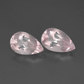 2.64 ct Pink Morganite Stone, Natural Morganite in Pear Facet Shape for Sale