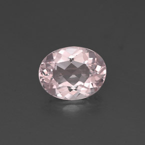 0.93 ct Pink Morganite Gemstone, Morganite Gem in Oval Facet Shape for Sale.
