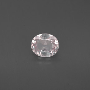 0.54 ct Pink Morganite Gemstone, Morganite Gem in Oval Facet Shape for Sale.