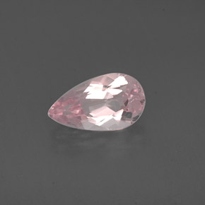1.25 ct Pink Morganite Gemstone, Morganite Gem in Pear Facet Shape for Sale.