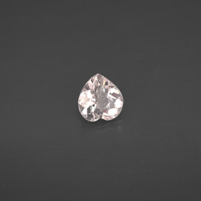 0.65 ct Pink Morganite Gemstone, Morganite Gem in Heart Facet Shape for Sale.