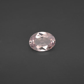 1.06 ct Pink Morganite Gemstone, Morganite Gem in Oval Facet Shape for Sale.