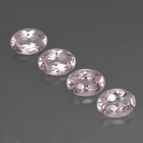 3.28 ct Pink Morganite Gemstone, Morganite Gem in Oval Facet Shape for Sale.