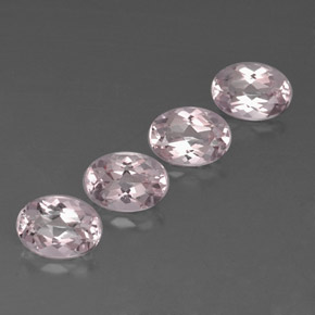 3.28 ct Pink Morganite Stone, Natural Morganite in Oval Facet Shape for Sale