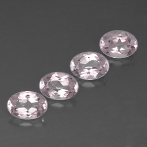 3.14 ct Pink Morganite Stone, Natural Morganite in Oval Facet Shape for Sale
