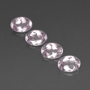 3.11 ct Pink Morganite Gemstone, Morganite Gem in Oval Facet Shape for Sale.