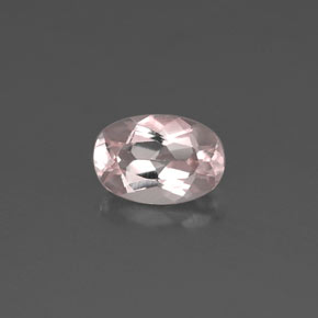 0.46 ct Pink Morganite Gemstone, Morganite Gem in Oval Facet Shape for Sale.