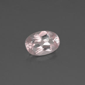 0.46 ct Pink Morganite Stone, Natural Morganite in Oval Facet Shape for Sale