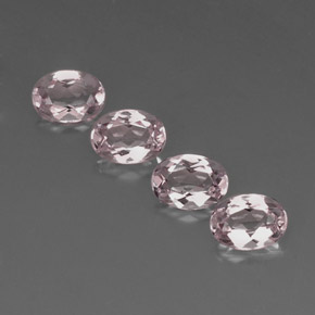 2.93 ct Pink Morganite Gemstone, Morganite Gem in Oval Facet Shape for Sale.
