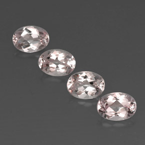 3.04 ct Pink Morganite Gemstone, Morganite Gem in Oval Facet Shape for Sale.