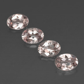 3.26 ct Pink Morganite Gemstone, Morganite Gem in Oval Facet Shape for Sale.