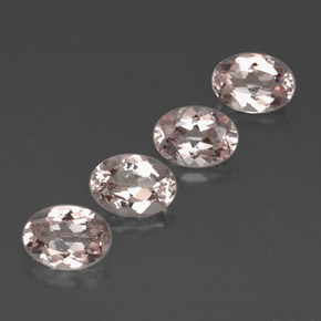 3.26 ct Pink Morganite Stone, Natural Morganite in Oval Facet Shape for Sale