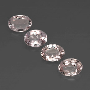2.93 ct Pink Morganite Gemstone, Morganite Gem in Oval Facet Shape for Sale.