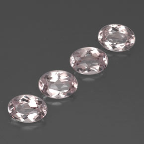 3.18 ct Pink Morganite Stone, Natural Morganite in Oval Facet Shape for Sale