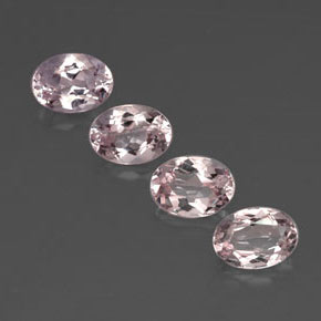 3.08 ct Pink Morganite Gemstone, Morganite Gem in Oval Facet Shape for Sale.