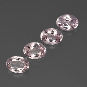 3.08 ct Pink Morganite Stone, Natural Morganite in Oval Facet Shape for Sale