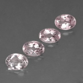 3.16 ct Pink Morganite Stone, Natural Morganite in Oval Facet Shape for Sale