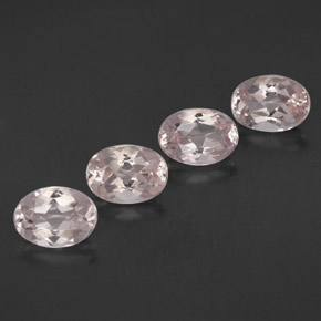 3.44 ct Pink Morganite Gemstone, Morganite Gem in Oval Facet Shape for Sale.