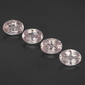3.44 ct Pink Morganite Stone, Natural Morganite in Oval Facet Shape for Sale