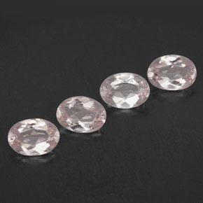 2.93 ct Pink Morganite Gemstone, Morganite Gem in Oval Facet Shape for Sale.