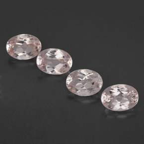 3.34 ct Pink Morganite Stone, Natural Morganite in Oval Facet Shape for Sale