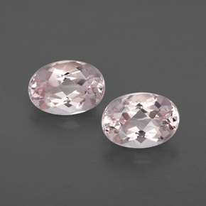 1.66 ct Pink Morganite Gemstone, Morganite Gem in Oval Facet Shape for Sale.