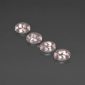 3.14 ct Pink Morganite Gemstone, Morganite Gem in Oval Facet Shape for Sale.