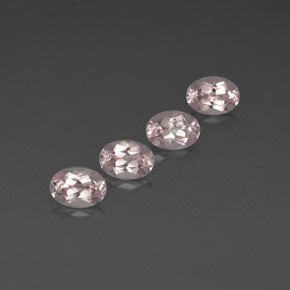 3.14 ct Pink Morganite Stone, Natural Morganite in Oval Facet Shape for Sale