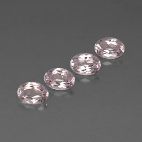 3.12 ct Pink Morganite Stone, Natural Morganite in Oval Facet Shape for Sale