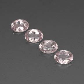 2.92 ct Pink Morganite Gemstone, Morganite Gem in Oval Facet Shape for Sale.