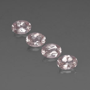 2.98 ct Pink Morganite Gemstone, Morganite Gem in Oval Facet Shape for Sale.