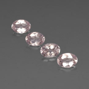 2.96 ct Pink Morganite Gemstone, Morganite Gem in Oval Facet Shape for Sale.