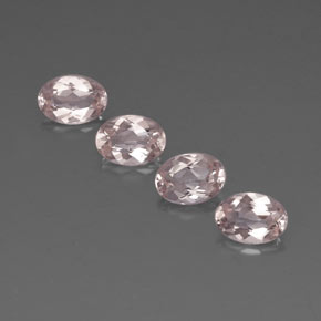 2.96 ct Pink Morganite Gemstone, Morganite Gem in Oval Facet Shape for Sale.