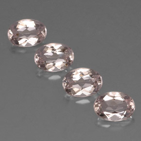 3.11 ct Pink Morganite Stone, Natural Morganite in Oval Facet Shape for Sale