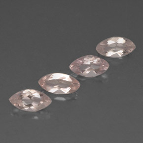 2.11 ctw Pink Morganite Gemstones, Morganite Gems in Marquise Facet Shape for Sale.