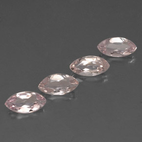 2.04 ctw Pink Morganite Gemstones, Morganite Gems in Marquise Facet Shape for Sale.
