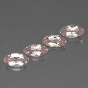 2.21 ct Pink Morganite Gemstone, Morganite Gem in Marquise Facet Shape for Sale.
