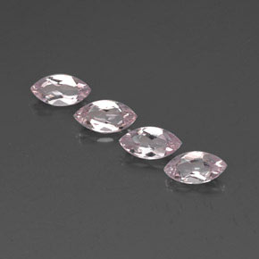 2.06 ctw Pink Morganite Gemstones, Morganite Gems in Marquise Facet Shape for Sale.