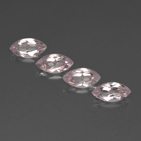 2.12 ctw Pink Morganite Gemstones, Morganite Gems in Marquise Facet Shape for Sale.