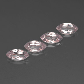 2.12 ctw Pink Morganite Stones, Natural Morganite in Marquise Facet Shape for Sale