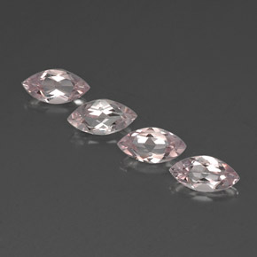 2.06 ctw Pink Morganite Gemstones, Morganite Gems in Marquise Facet Shape for Sale.