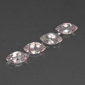 2.06 ctw Pink Morganite Stones, Natural Morganite in Marquise Facet Shape for Sale