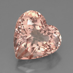 5.76 ct Pink Morganite Stone, Natural Morganite in Heart Facet Shape for Sale