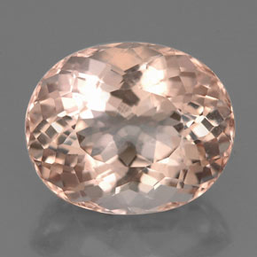 3.57 ct Pink Morganite Gemstone, Morganite Gem in Oval Facet Shape for Sale.