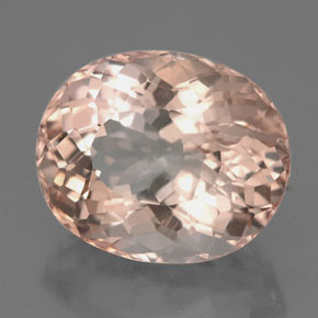 3.57 ct Pink Morganite Stone, Natural Morganite in Oval Facet Shape for Sale