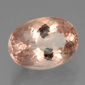 5.21 ct Pink Morganite Stone, Natural Morganite in Oval Facet Shape for Sale