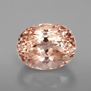 6.34 ct Pink Morganite Gemstone, Morganite Gem in Oval Facet Shape for Sale.