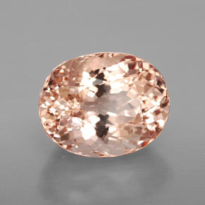 6.34 ct Pink Morganite Stone, Natural Morganite in Oval Facet Shape for Sale